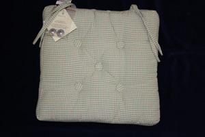 Auberge duckegg gingham seatpad