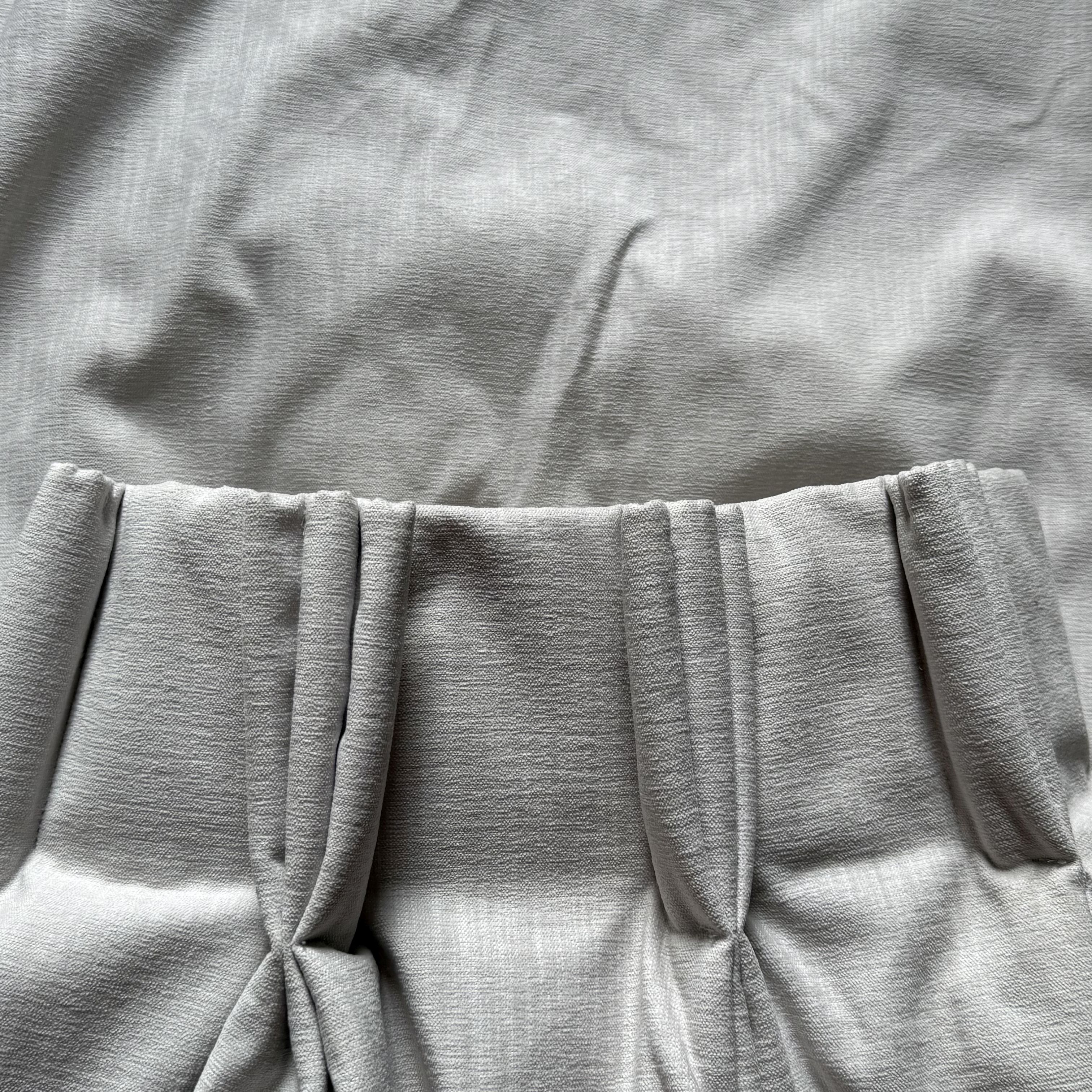 Gorgeous Soft Very Pale Grey/White Cotton Curtains