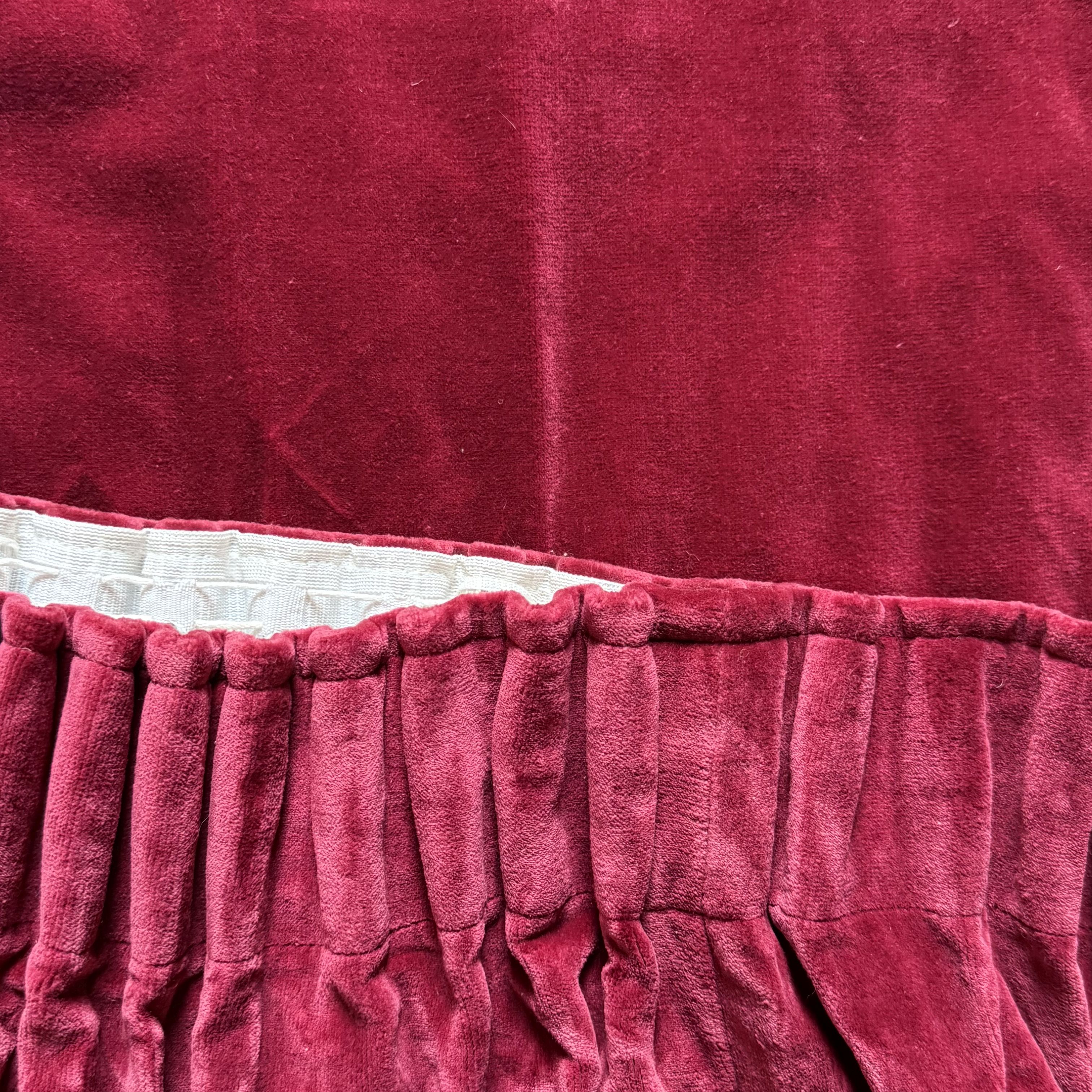 Lovely Claret Red Soft Velvet Curtains