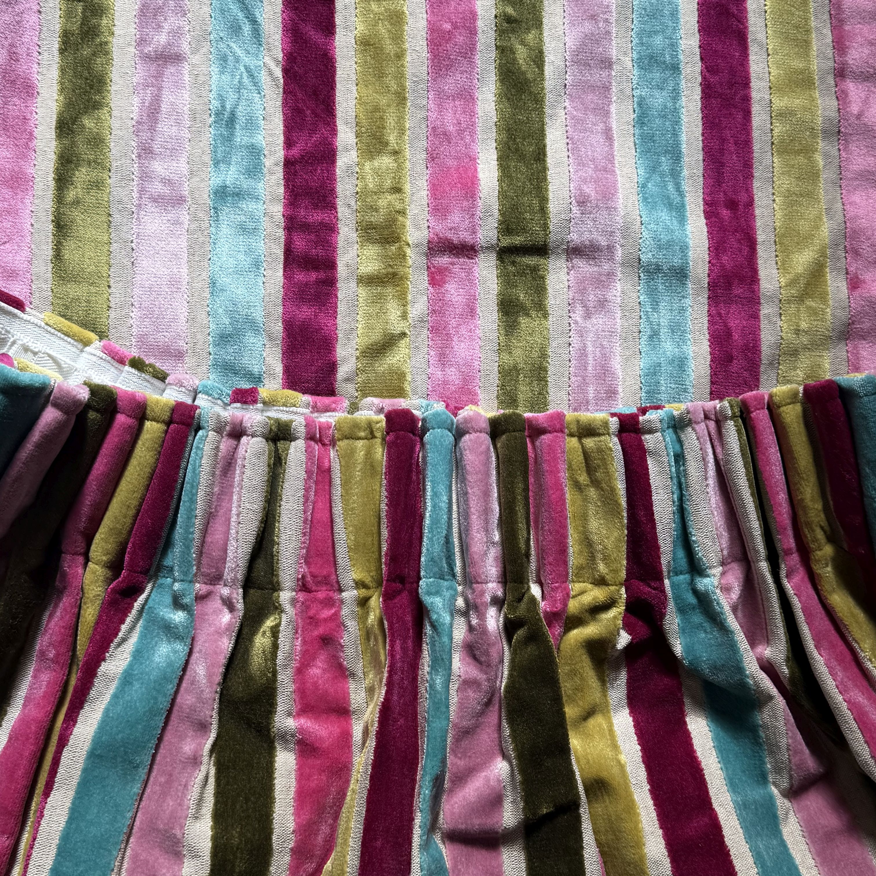 Vibrant Velvet Stripe Curtains