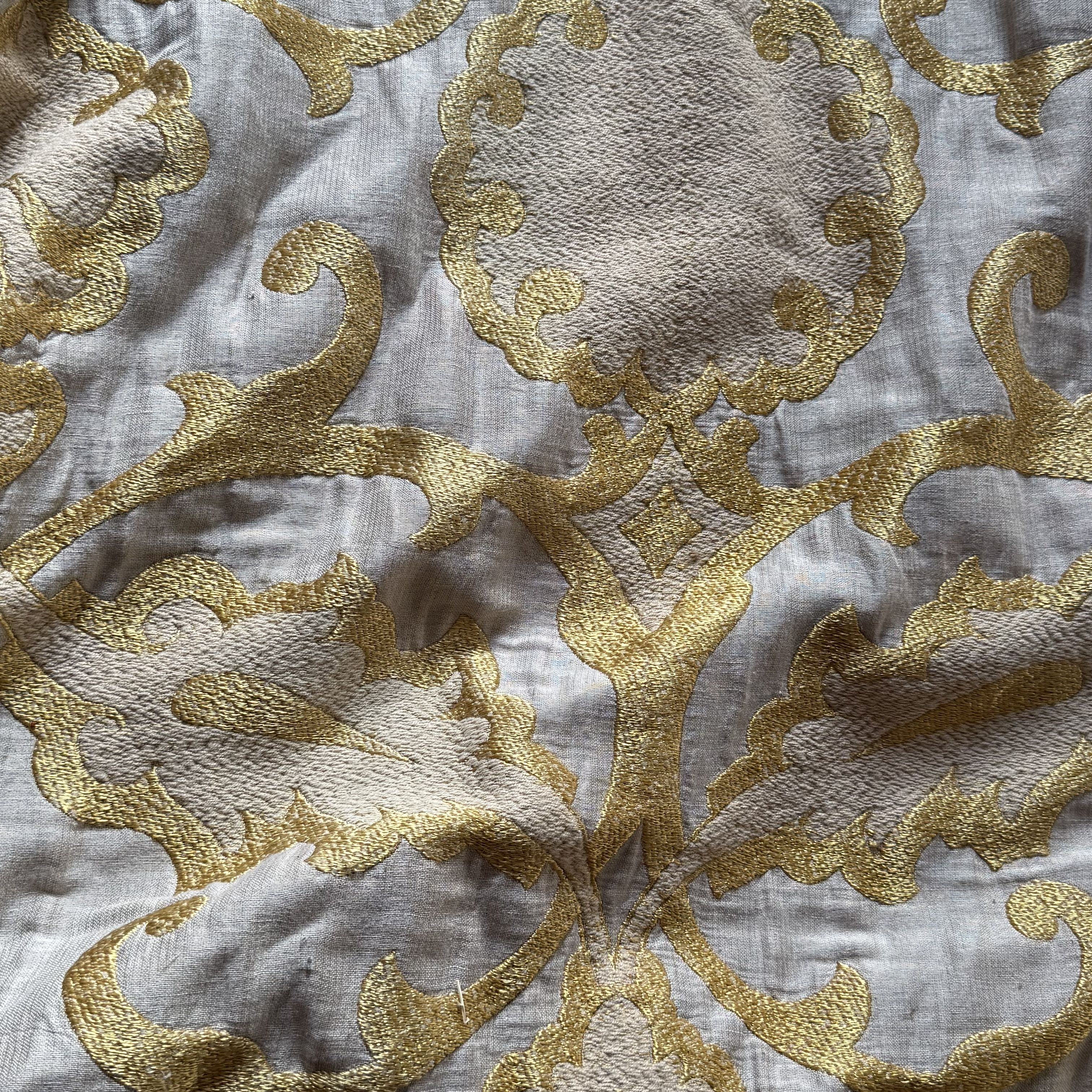 Gorgeous Gold and Grey Single Door Curtain Can be Split into a Pair